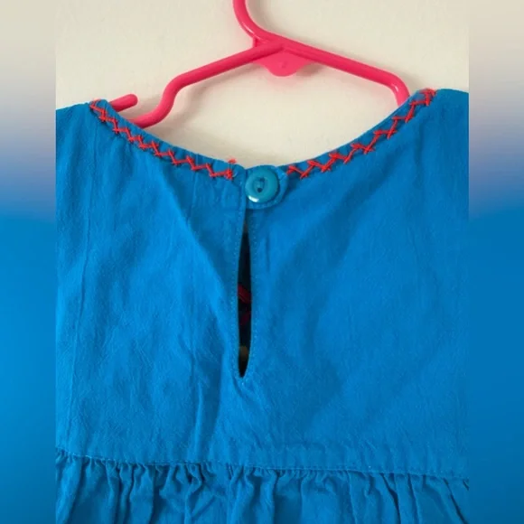 Hand-embroidered Toddler Girls Dress Authentic Guatemalan "Jardinita" Sundress - Picture 6 of 12